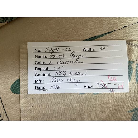 Pierre Frey - Paris "Partie Royale" fabric golf vintage swatch 27” x 35” - Picture 4 of 6
